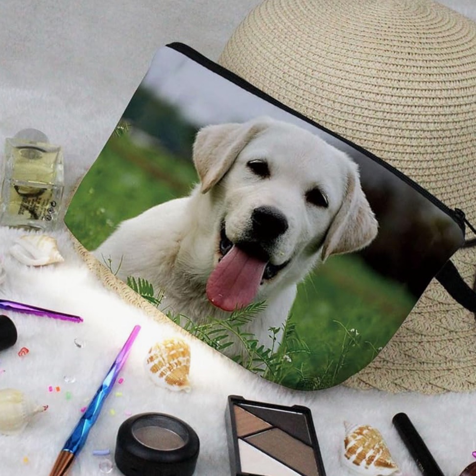 - Cutest Yellow Lab Makeup Bag Stocking Stuffers Christmas Gift Idea